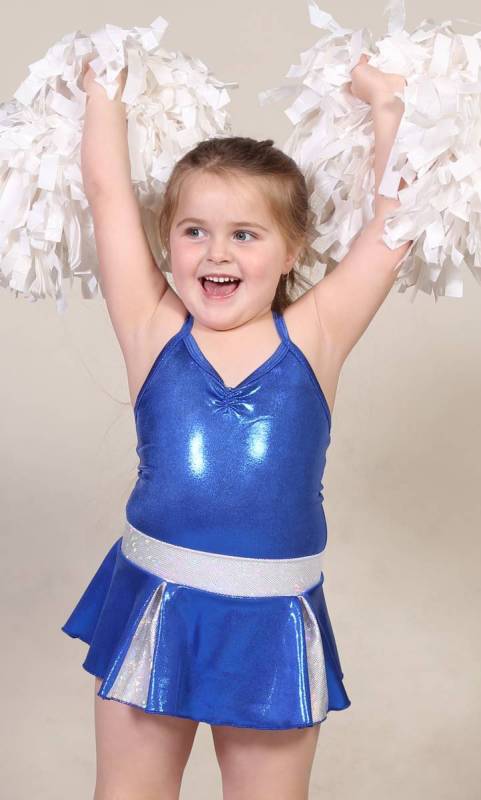 CHEER SKIRT - ONLY  - Royal Blue and Silver