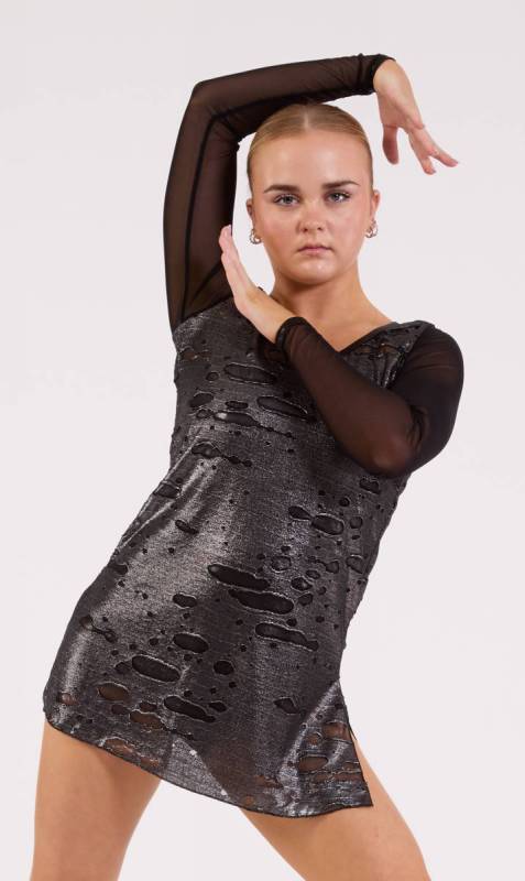 Mad max black + silver & mesh on sleeves