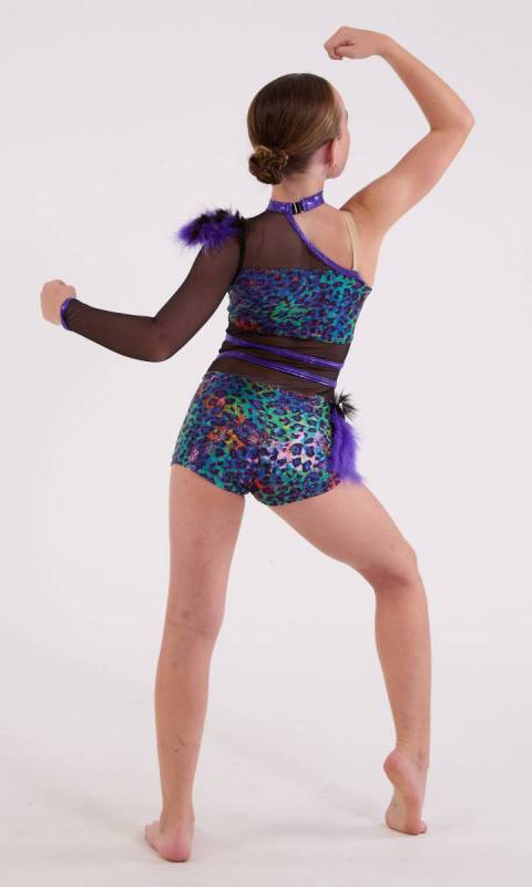 Jungle Queen Print with Black Mesh