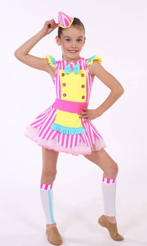 POPCORN SELLER  - Pink and White, Aqua and Yellow 