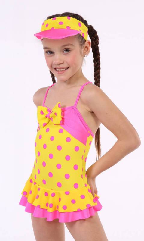 ITSY BITZY swimsuit  + visor Dance Costume