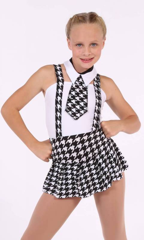 BREAK THE RULES  - Black and White Houndstooth,  nylon lycra 