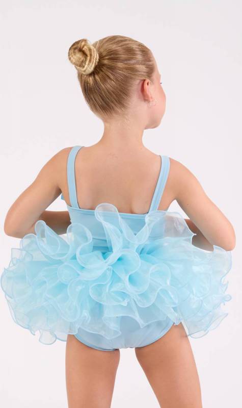 POWDER PUFF WITH HAIR BOW - Blue