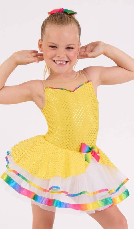SUNSHINE RAINBOWS + Hair Bow  Dance Costume
