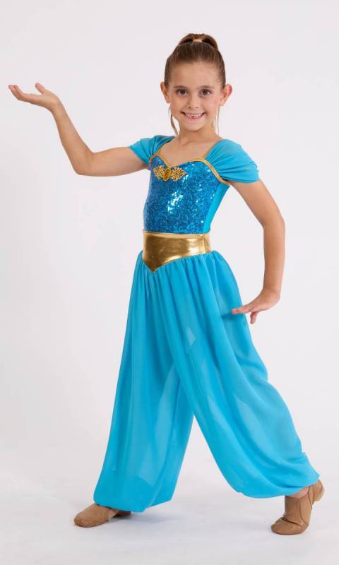 JASMINE - Arabian include gold Tiara - Aqua