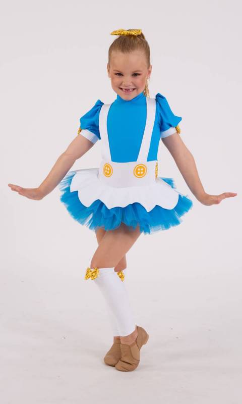 SMURFETTE + Spats + Hair bow  Dance Costume