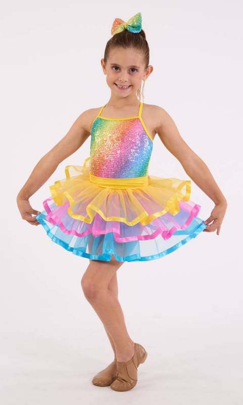 RAINBOW RIBBONS + Hair Bow Dance Costume