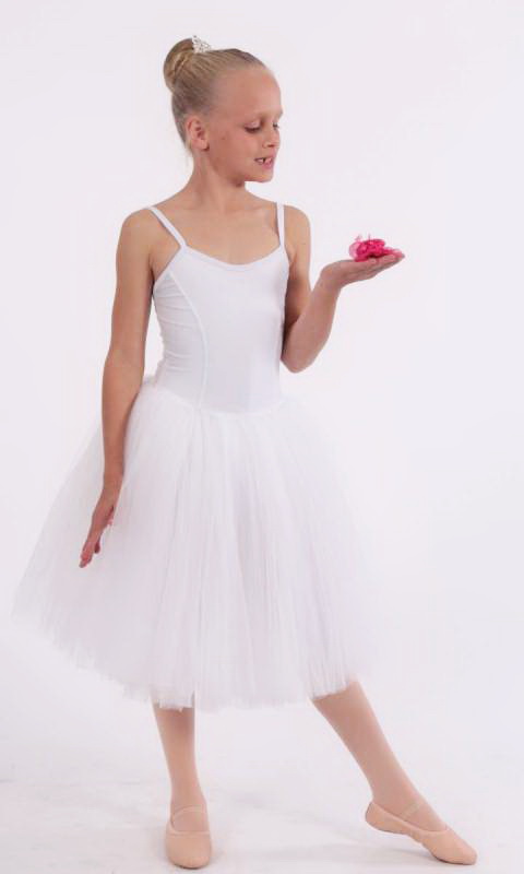 ROMANTIC TUTU - White lycra and white tulle