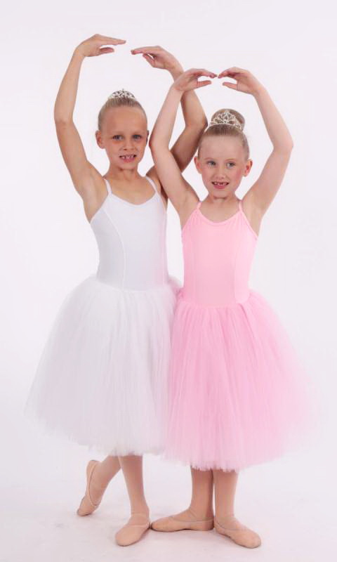 ROMANTIC TUTU - White lycra and white tulle