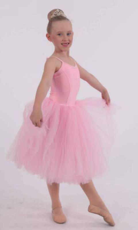 Pink nylon lycra and soft tulle