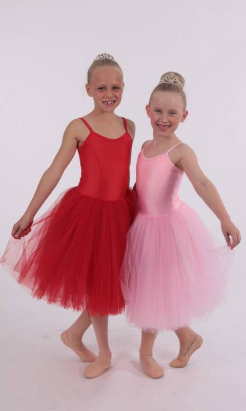 ROMANTIC TUTU - Red Lycra and red soft tulle