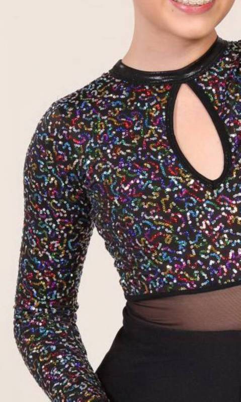 ONE DANCE  - Zsa Zsa black with multi sequins