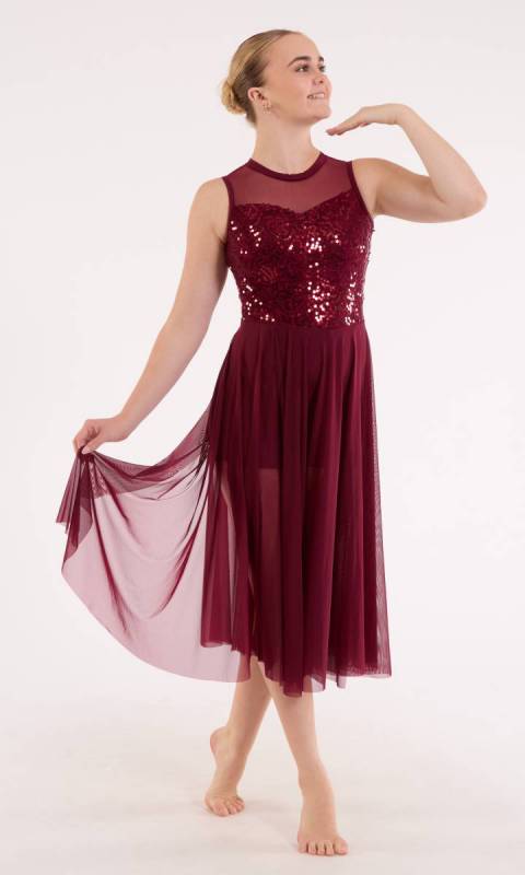 Burgundy Sequin Lace