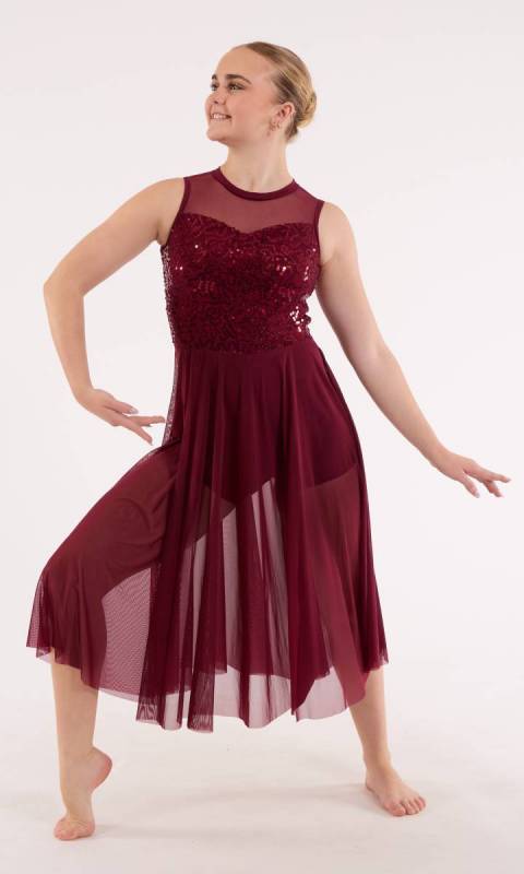 Burgundy Sequin Lace