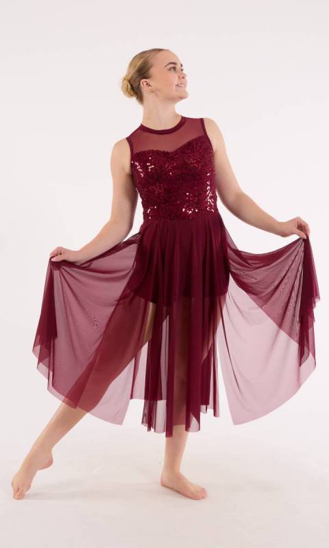 Burgundy Sequin Lace