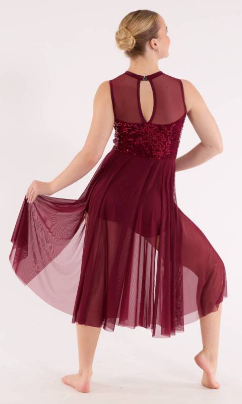 Burgundy Sequin Lace