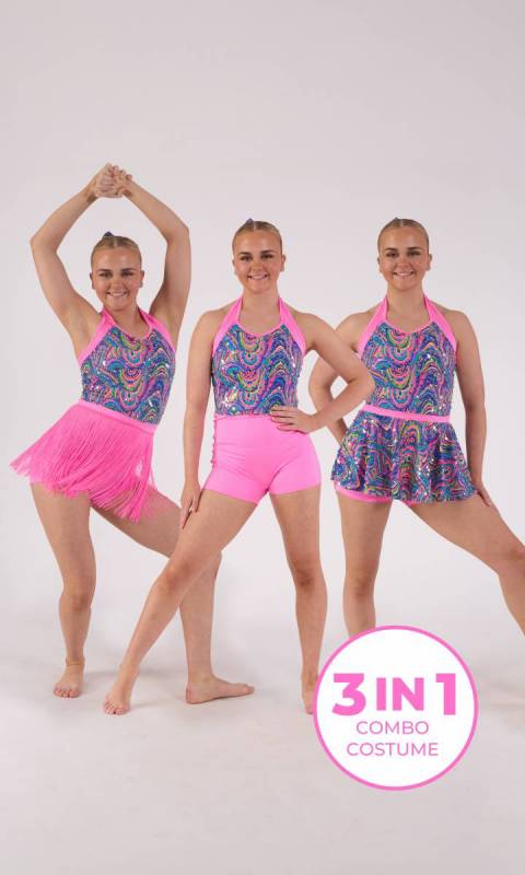 Cant Stop the Music 3 in 1 + Hair acc Dance Costume