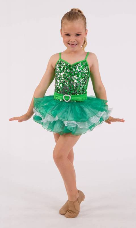 Green Silver and White