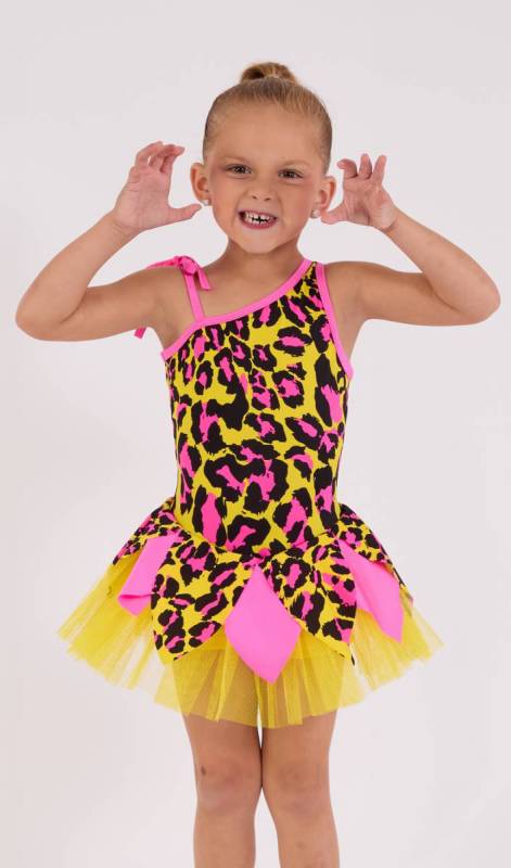 Yellow, Pink + Black Leopard