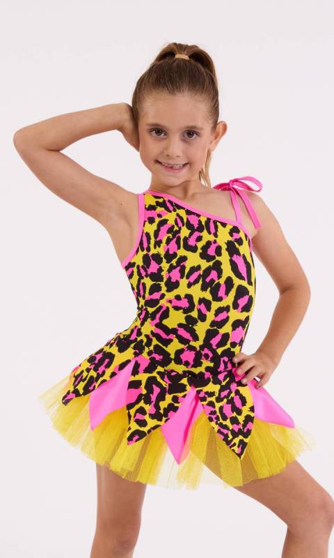 PEBBLES - Tribal - Yellow, Pink + Black Leopard