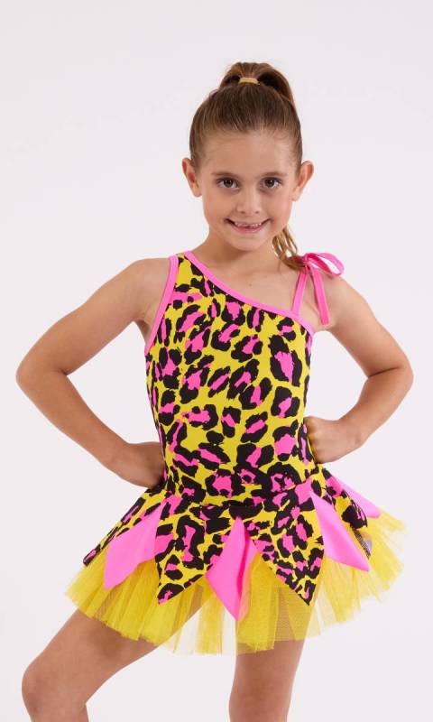 Yellow, Pink + Black Leopard