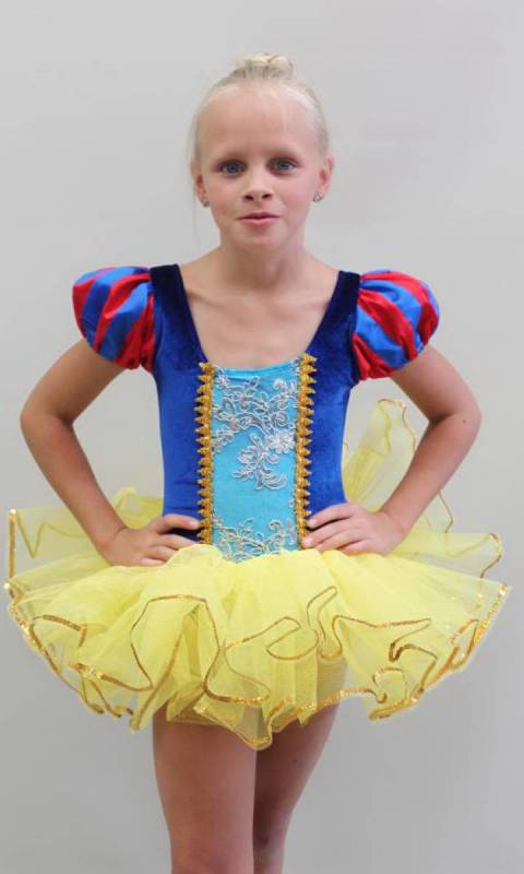 SNOW WHITE TUTU  - Yellow blue and red 