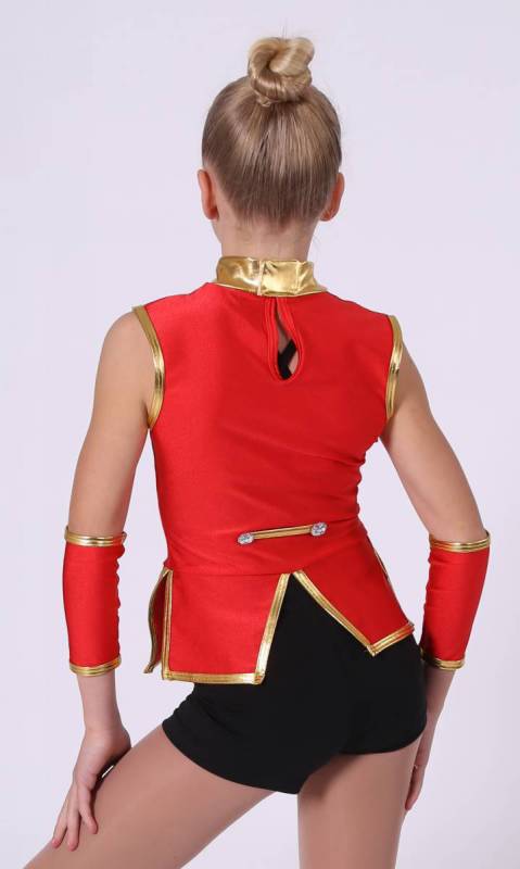 SEVEN NATION - top and armbands - RED AND GOLD - 489