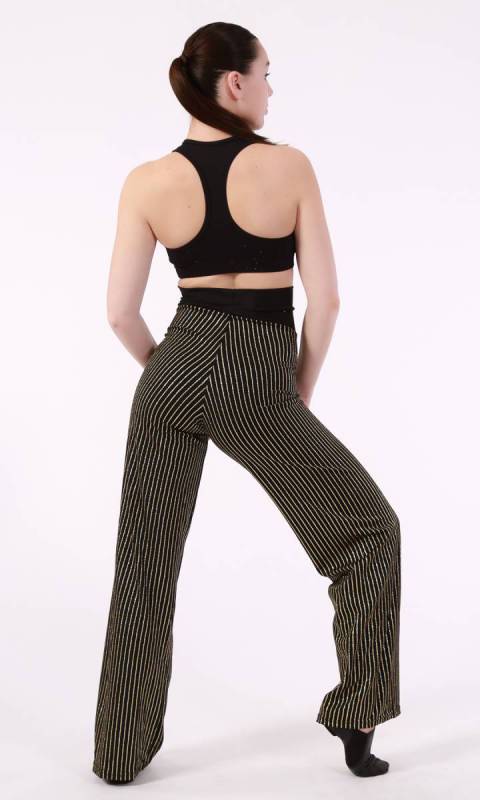 BELUGIA FOSSE PANTS - KCDC - Black + Gold Belugia Stripe + Black Nylon Lycra