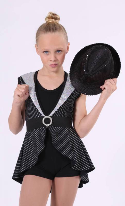 DESTINY  JACKET -  BELLUGIA STRIPE - Nylon Lycra + Sequin + Elastic 