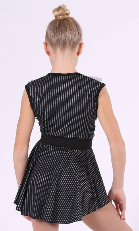 DESTINY  JACKET -  BELLUGIA STRIPE - Nylon Lycra + Sequin + Elastic 