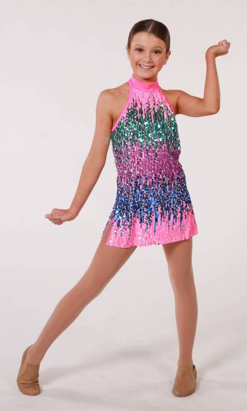 Pink Green Purple Sequin