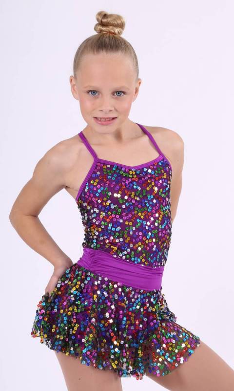 LETS GET LOUD  - Sequin and lycra dress with matching headband 