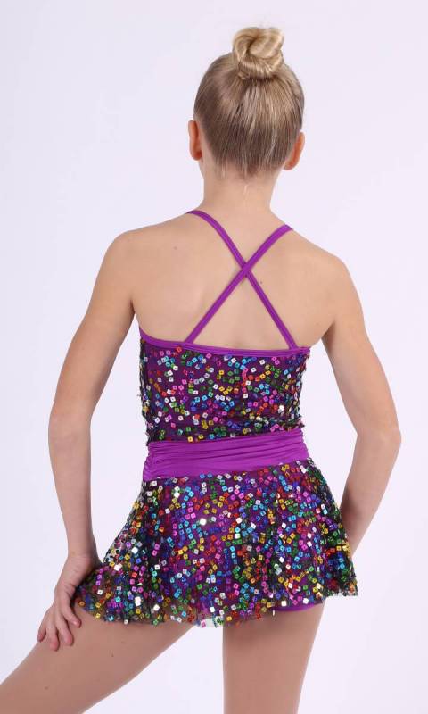 LETS GET LOUD  - Sequin and lycra dress with matching headband 