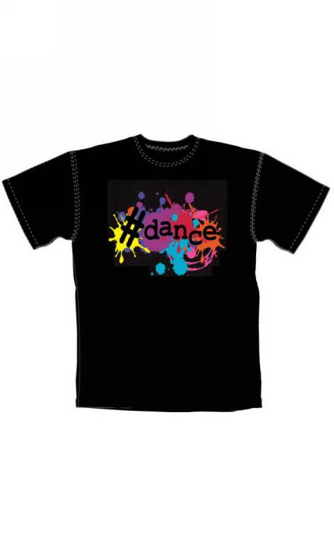 BLACK WITH #DANCE on Paint Splatter