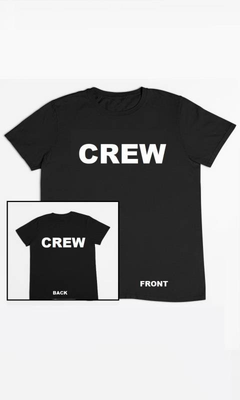 Black with CREW on Front and Back