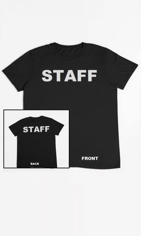 Black with STAFF on Front and BackM