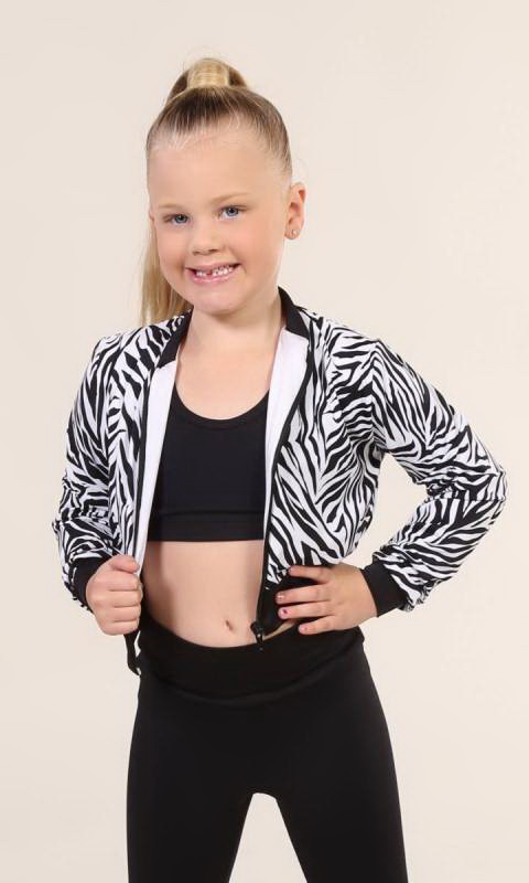 ZIP CROP JACKET -  spandex prints Dance Costume