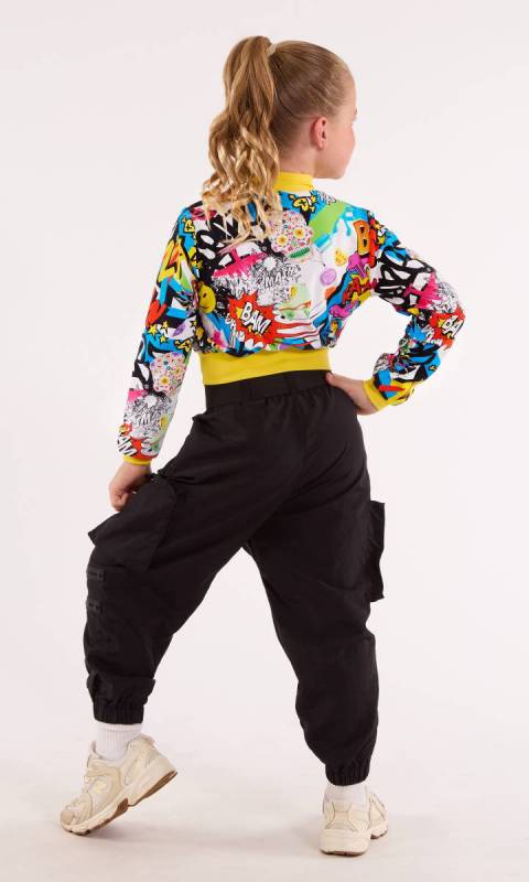 Bam Pow Print White Zip
