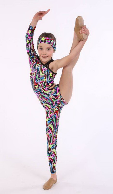 FREAK PARTY - unitard - Dance Party print spandex 