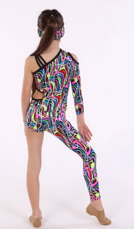 FREAK PARTY - unitard - Dance Party print spandex 