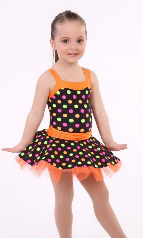 DOTS AND SPOTS - Orange with multi spots on black