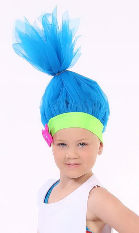 TROLL HAT/WIG - Blue