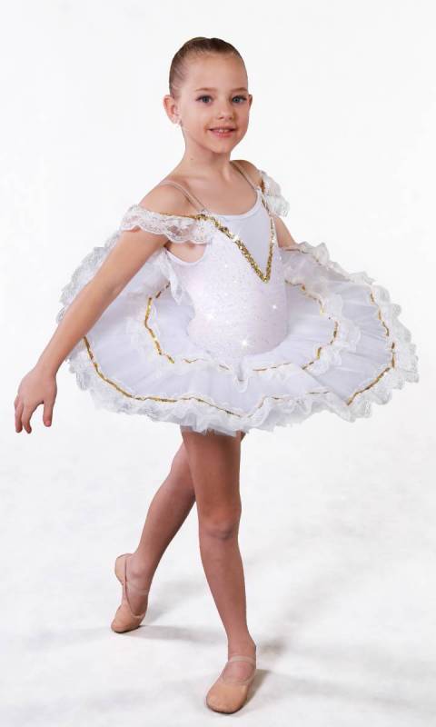 ALINA - BUDGET TUTU - White and Gold