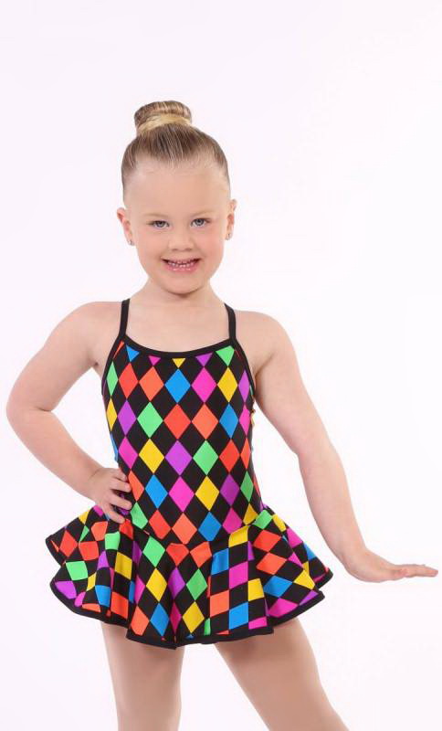 SKATER DRESS - PRINTS  - HARLEQUIN CHECK