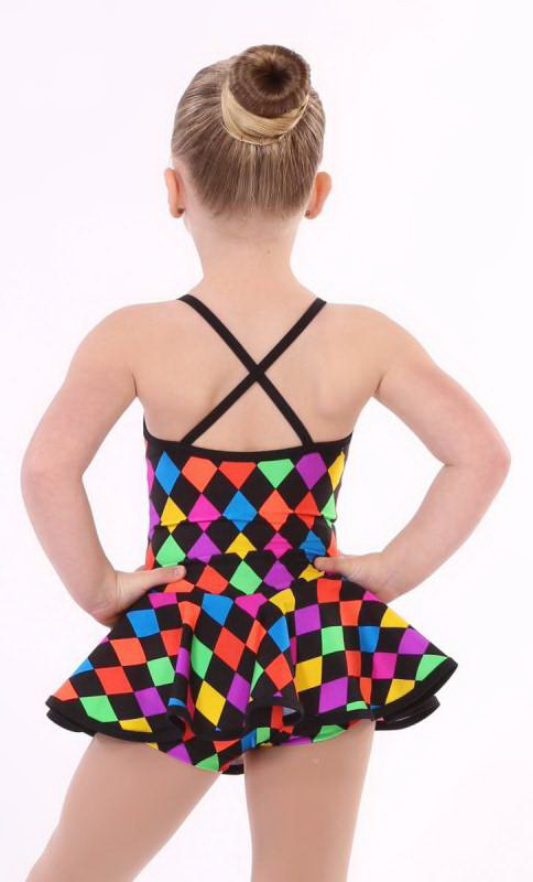 SKATER DRESS - PRINTS  - HARLEQUIN CHECK