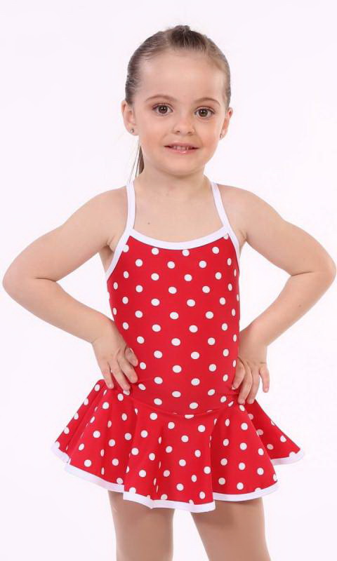 SKATER DRESS - PRINTS  - RED AND WHITE SPOT