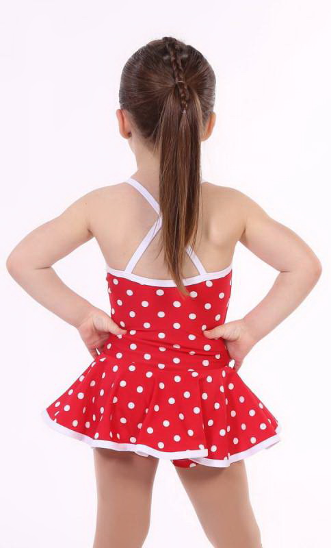 SKATER DRESS - PRINTS  - RED AND WHITE SPOT