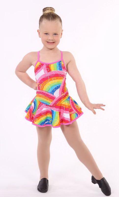 SKATER DRESS - PRINTS  - RAINBOW BRITE