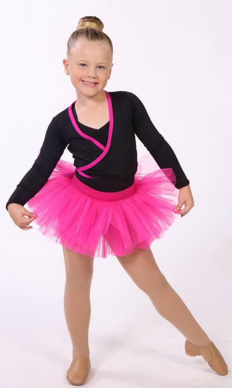 BABY TUTU SKIRT  - PINK 3190 (Beetroot) pictured with crossover top