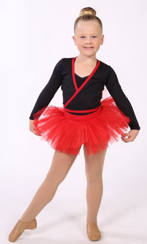 BABY TUTU SKIRT  - Scarlet 0314 (Red) pictured with Crossover top
